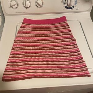 XS pink striped skirt from boutique! Never worn